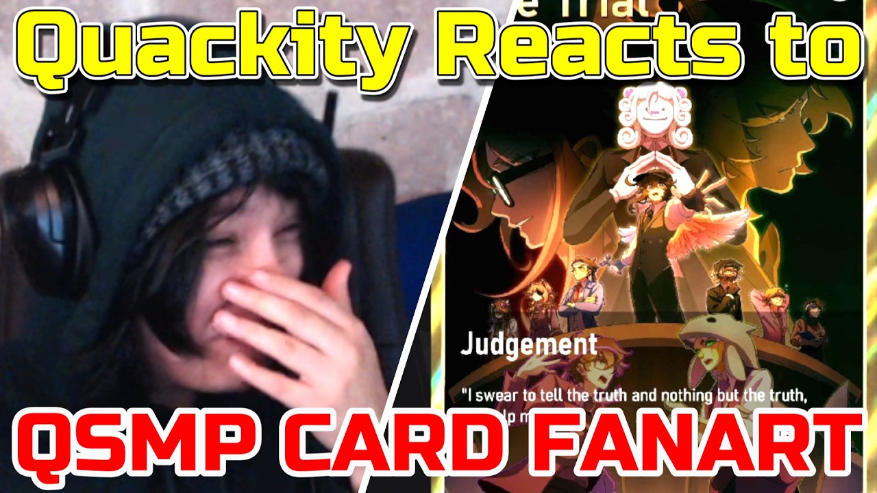 Quackity gets Addicted to Fanart Card from the Dutch on QSMP Minecraft