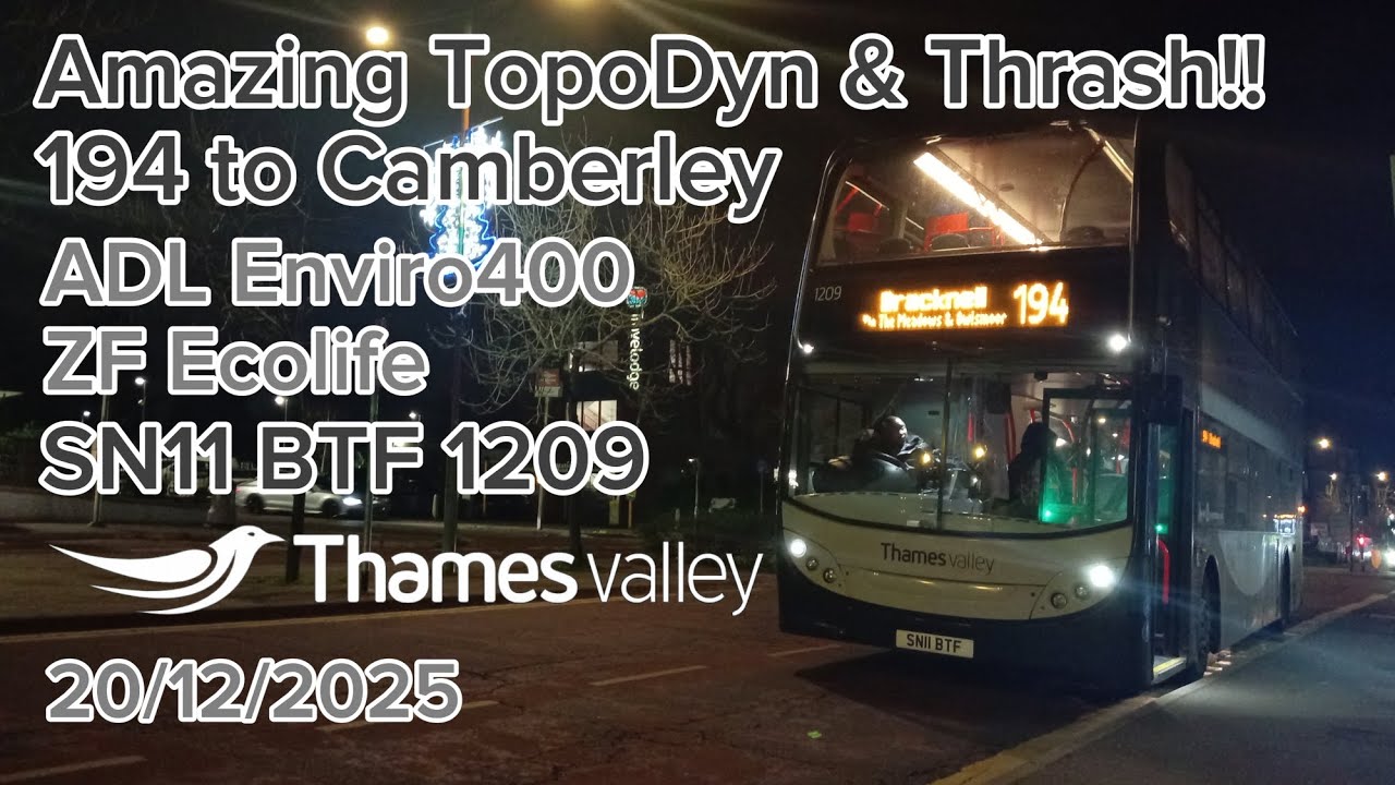Amazing TopoDyn & Thrash!! | ADL Enviro400 ZF | SN11 BTF 1209 | 20/12/2025