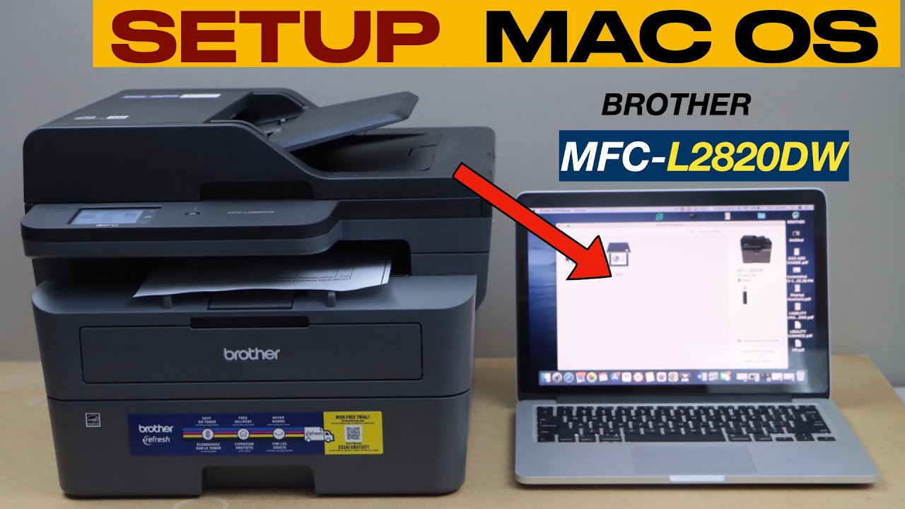 Brother MFC-L2820dw Настройка Mac OS для беспроводной печати и сканирования!