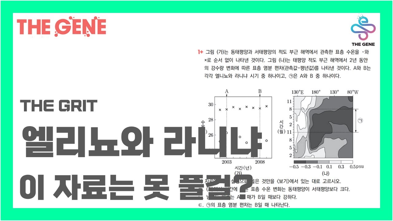통합과학 지구과학 + 엘니뇨와  라니냐 어려운 자료를 위한 물리량 총정리!