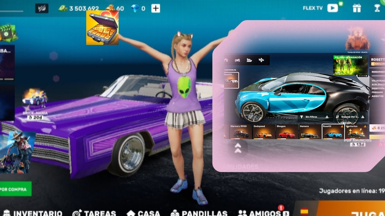 Como comprar un auto sin dinero real en flex city😵‍💫💰💸