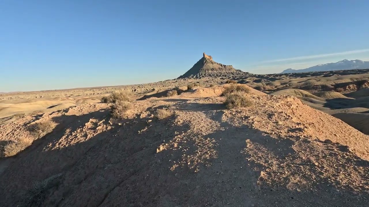 Walking Into Factory Butte – Desert Scale and Shadows