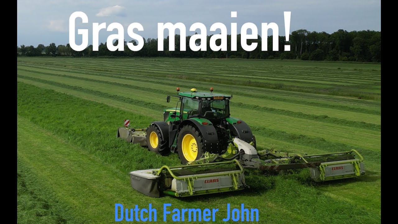 Gras maaien - Cutting Grass! - Klavertje vier? - Dutch Farmer.