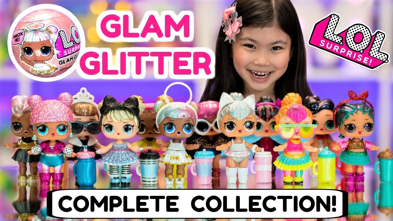 L.O.L. SURPRISE GLAM GLITTER COMPLETE COLLECTION | LOL SURPRISE GLITTER SERIES 2 DOLLS FULL CASE SET
