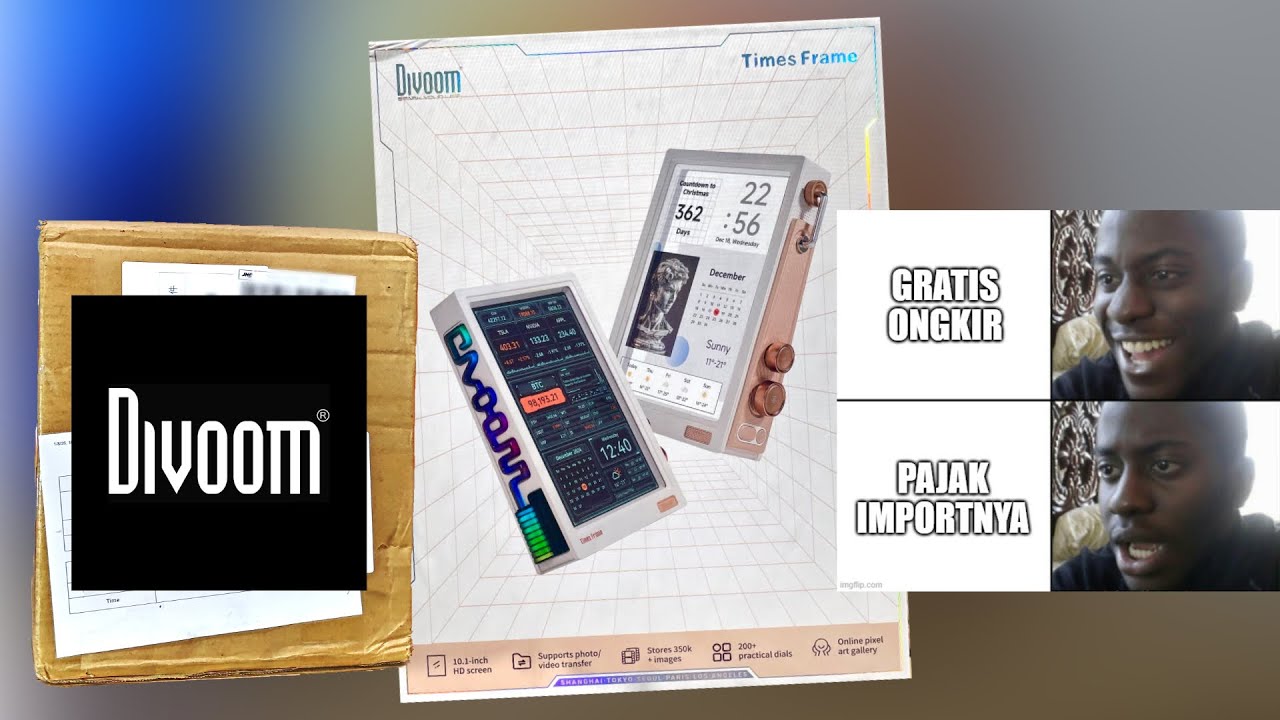 Import Gadget Divoom Times Frame ke Indonesia: Lebih Murah 1 Juta!