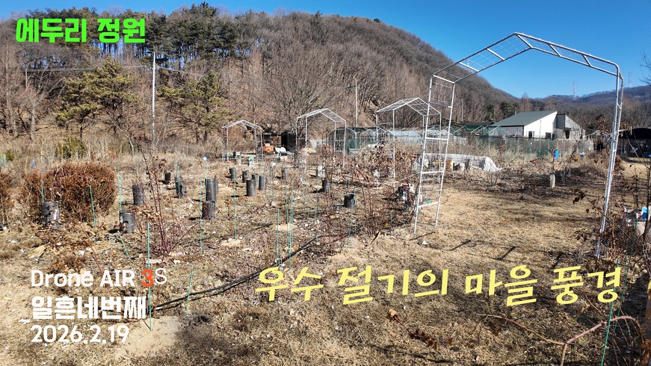 우수 절기의 마을 풍경(드론 웨이포인트 74th) #에두리정원 #봄