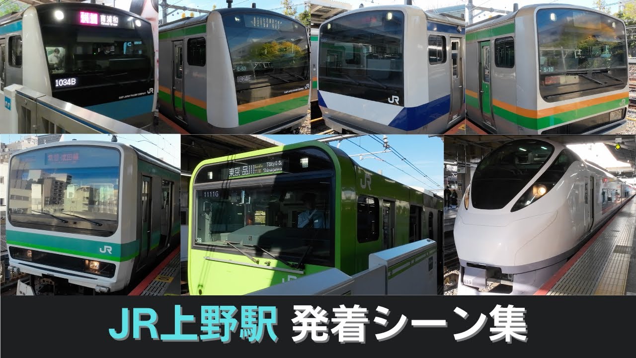 【全路線収録】JR上野駅在来線発着シーン集