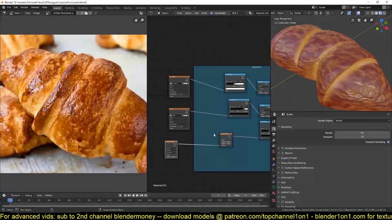 creating a realistic bread shader in blender 2 8 using procedure texturing