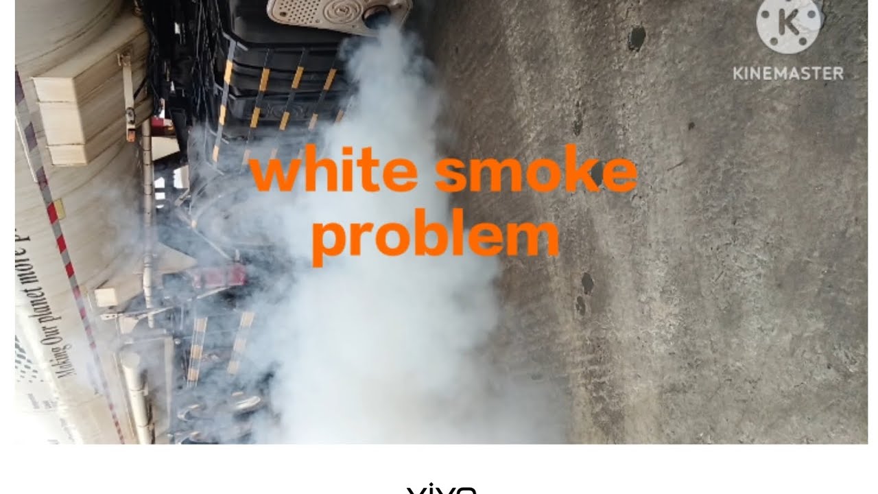 Ashok Leyland engine white smoke problem #automobile #mechanicalengineering