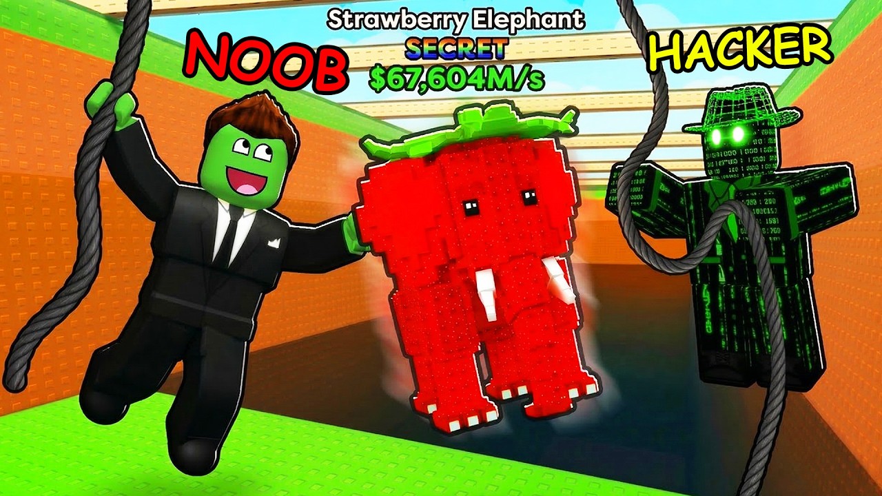 Incep ca un NOOB cu HACK in Roblox Swing Obby for Brainrots!