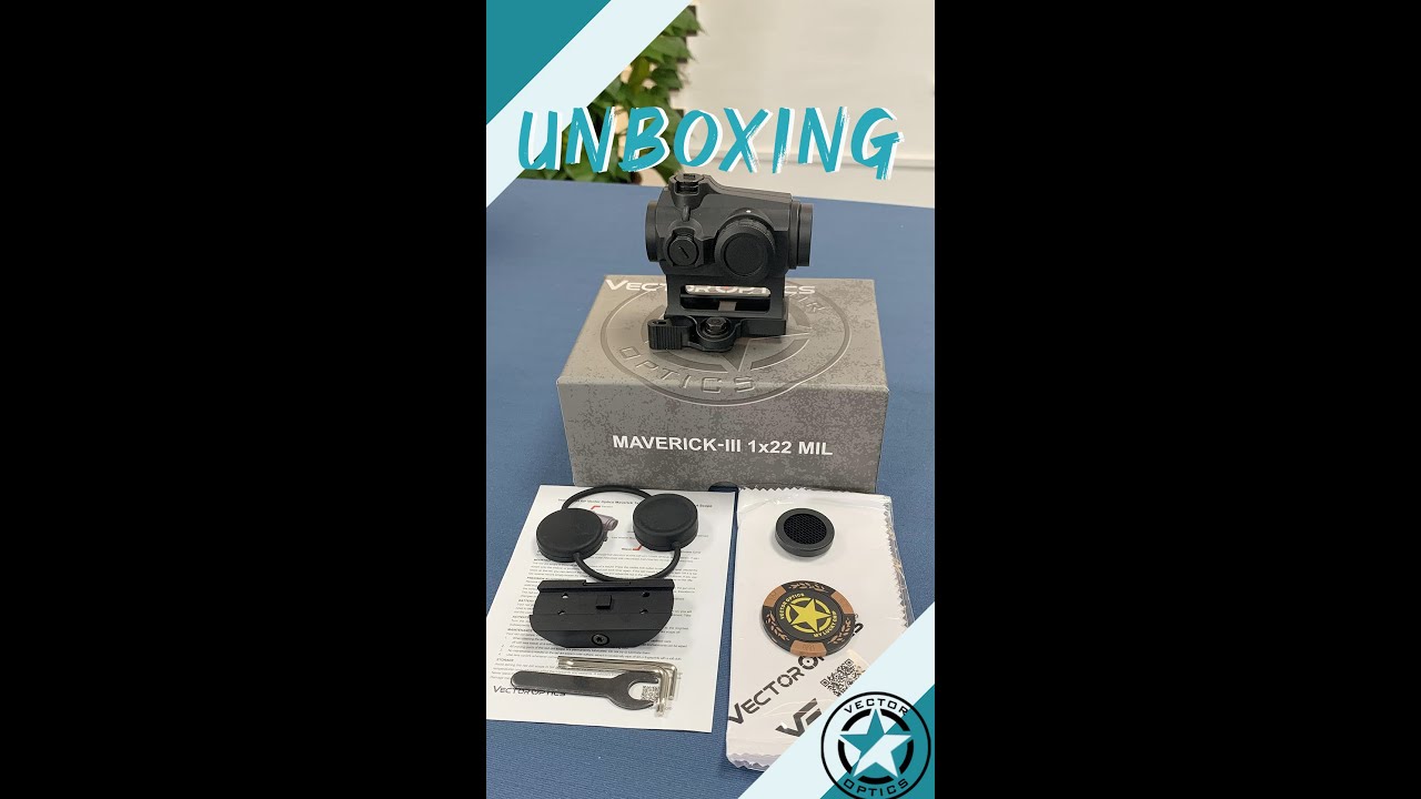Vector Optics // Maverick 1x22 Rubber Cover  (SCRD-38) 1/3 Co-Witness Unboxing