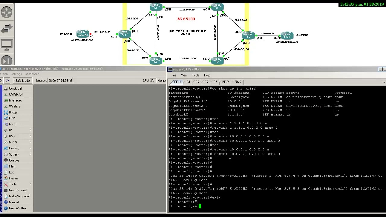 MPLS OSPF LDP VRF MP BGP parte 1