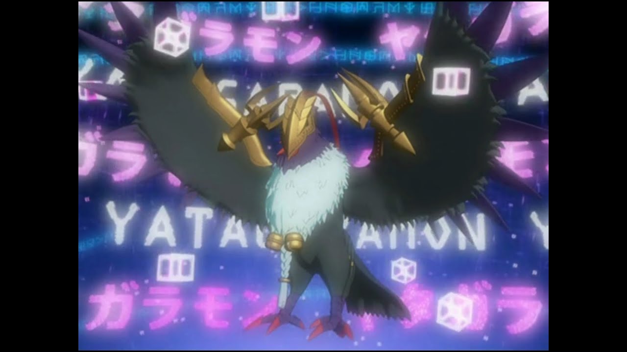 Peckmon Digivolves to Crowmon (2006) - Digimon Savers / Data Squad [2006]