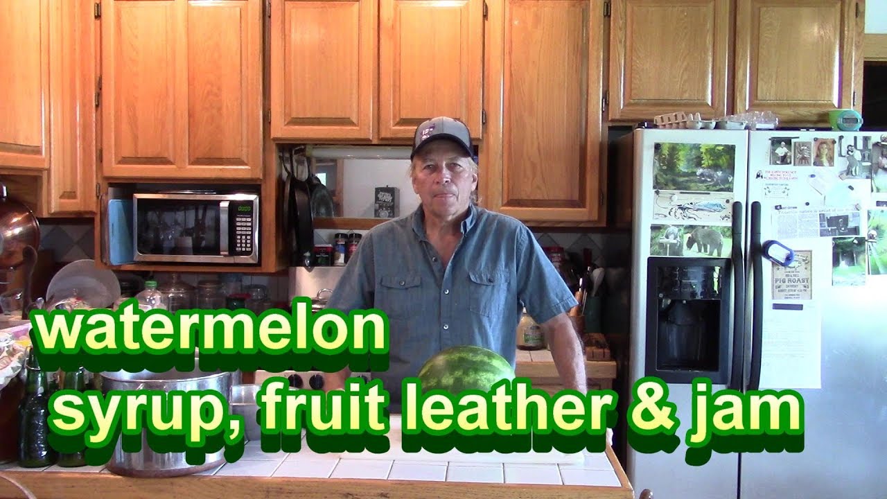 Watermelon syrup, fruit leather and jam