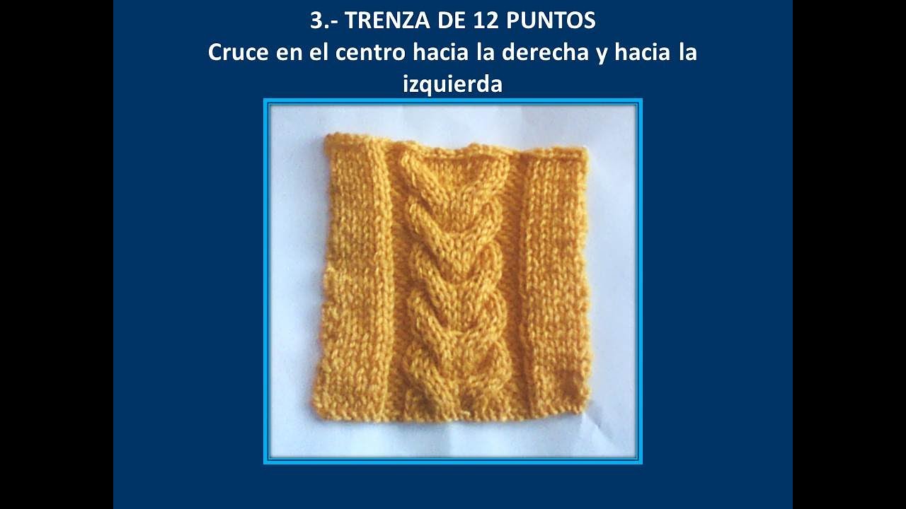 TEJIDO A PALILLO ¡¡TRENZA CON CRUCE EN EL CENTRO HACIA LA DERECHA Y LA IZQUIERDA !!