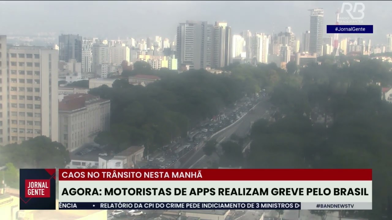 Manifesta&ccedil;&atilde;o de motoristas de aplicativo causa transtornos em SP