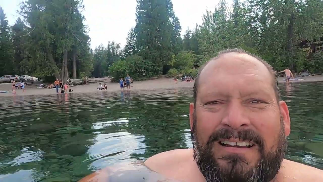 Bike ride in glacier with two med lake