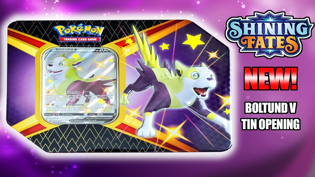 NEW SHINING FATES - BOLTUND V - POKEMON TIN OPENING