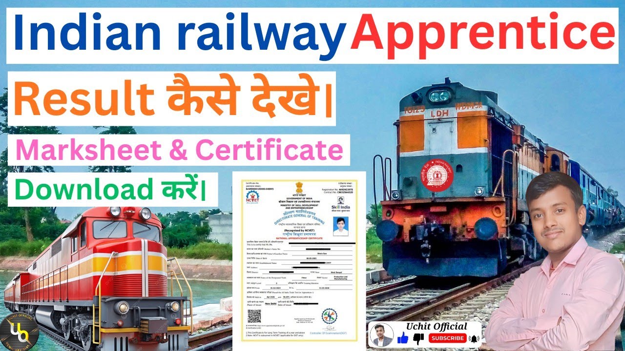 Railway Apprentice Result Kaise Dekhe 2026 || Railway Apprentice Marksheet/Certificate Download kare