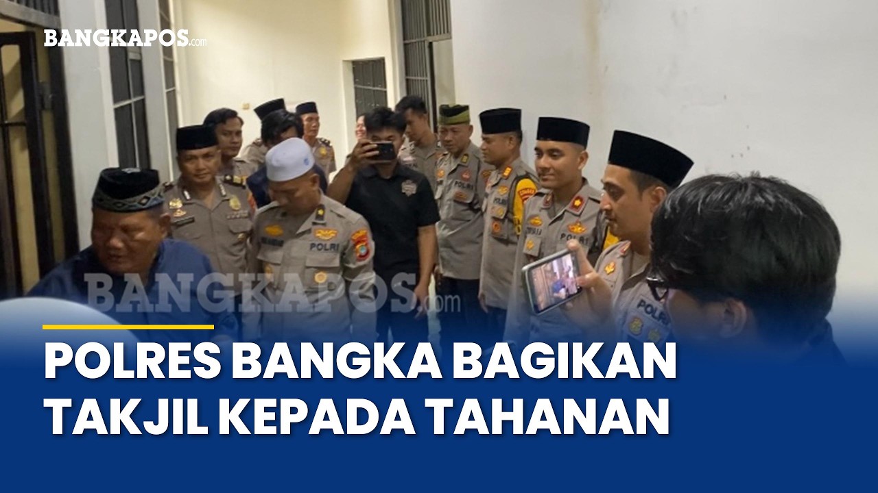Jalankan Ibadah Puasa, Polres Bangka Bagikan Takjil dan Menu Berbuka Puasa Kepada Tahanan