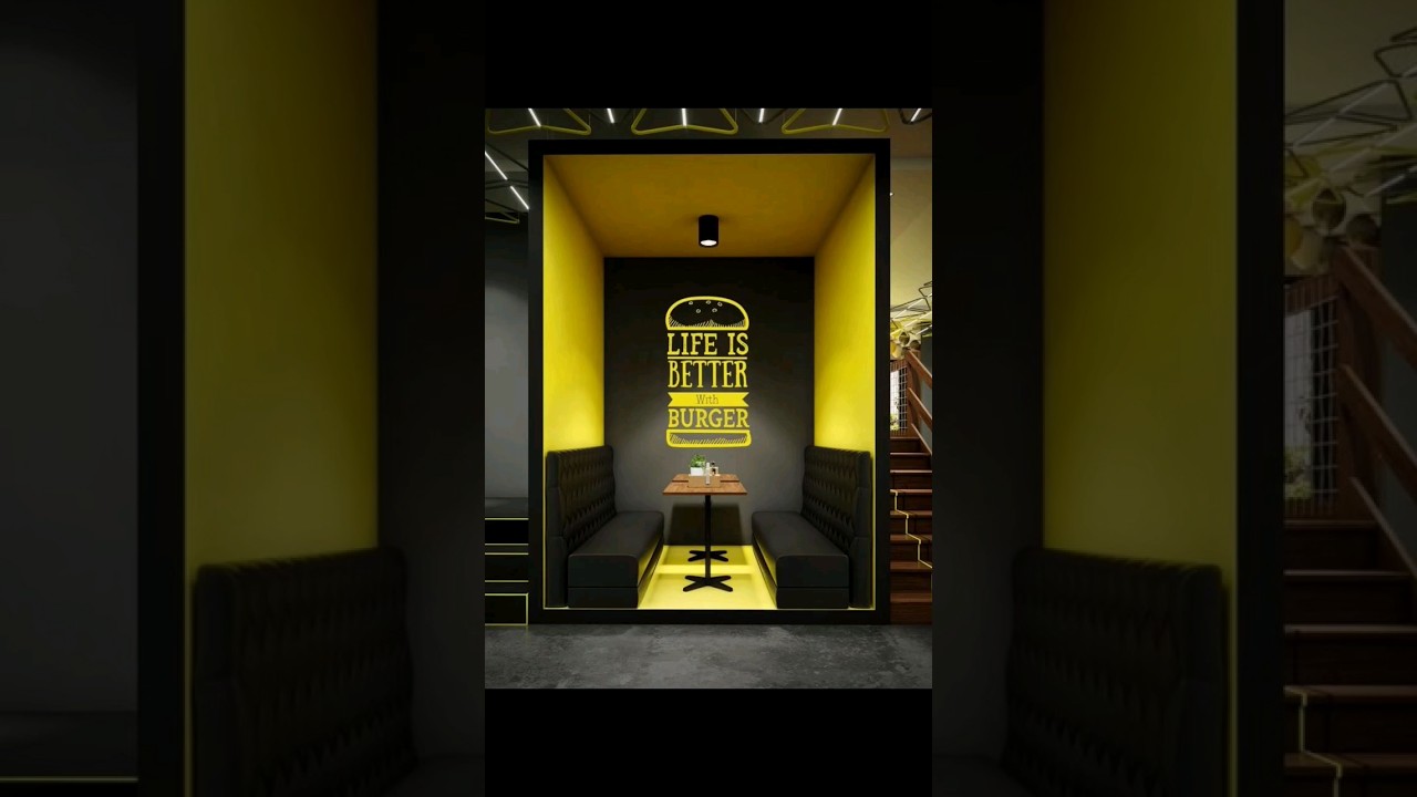 Small Fast Food Restaurant Idea | #interiordesign #fastfood #fastfoodrestaurants #fastfoodchains