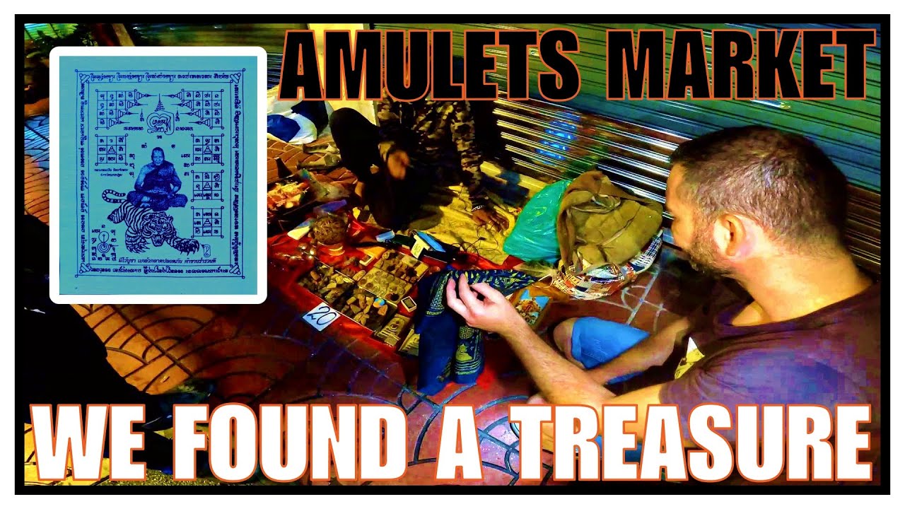 Mercado de amuletos nocturno, Bangkok. Encontramos un tesoro! [4K] #พระเครื่อง #bangkok #amuletos