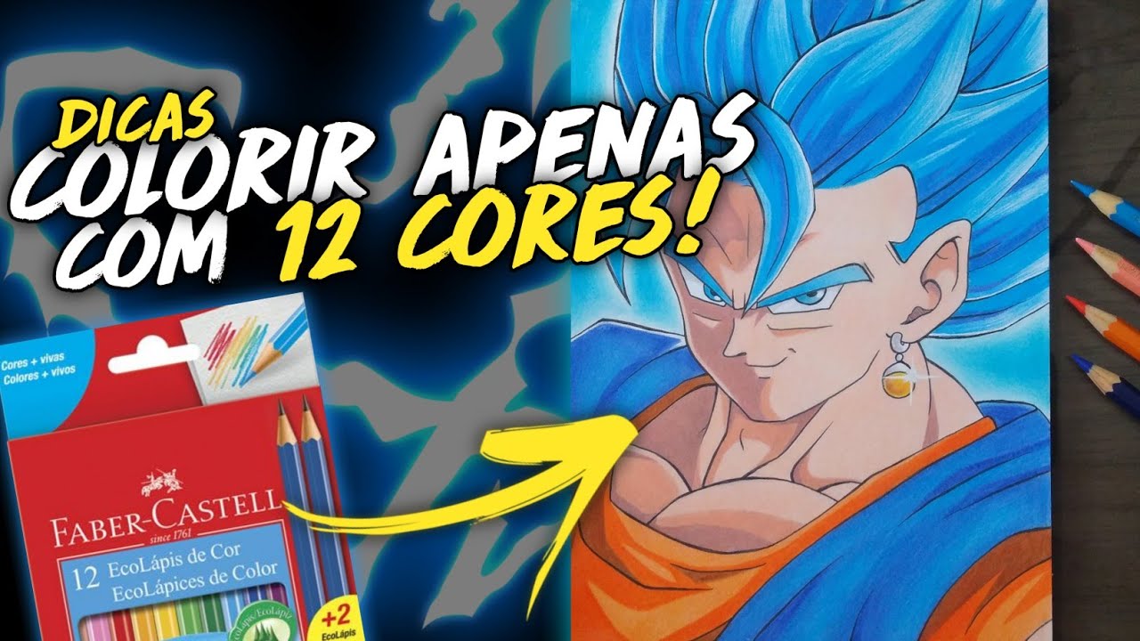 COMO COLORIR COM APENAS 12 CORES?! Drawing Vegetto
