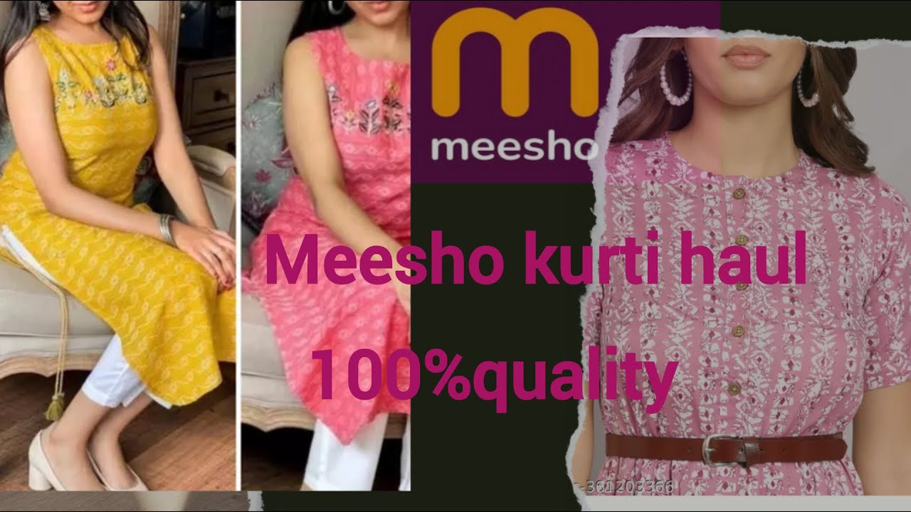 Meesho kurti haul under 400|| మీషో లో తక్కువ బడ్జెట్ లో షాపింగ్ kurtis review @vikshashappyworld