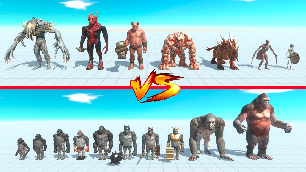 Infernals vs Mutant Primates - Animal Revolt Battle Simulator