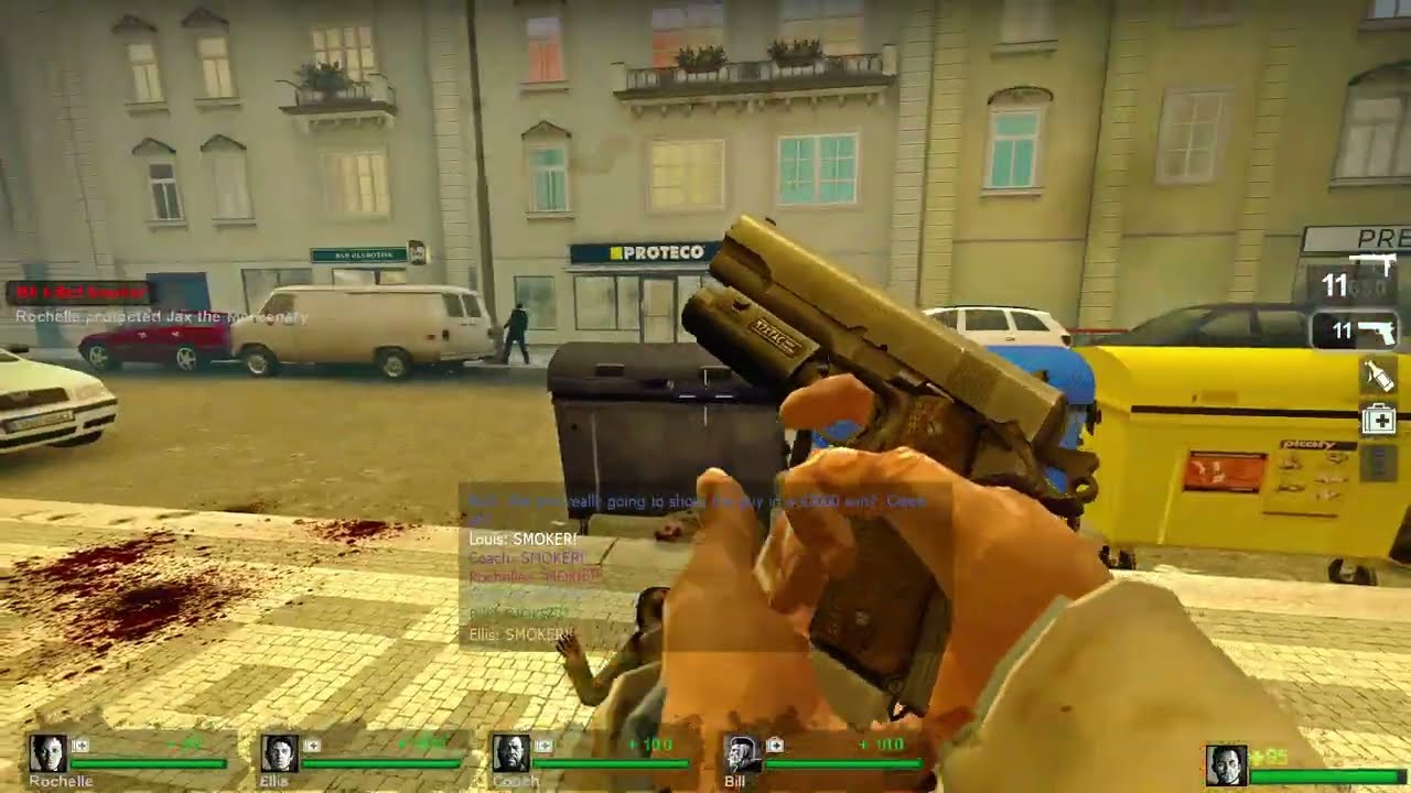 Left 4 Dead 2 - Prague Czech Republic Europe With All 8 Survivors (L4D Beta Animations)