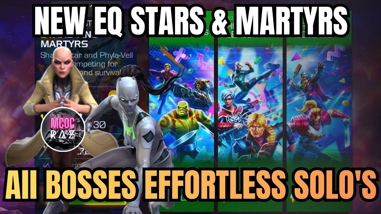 New June EQ Stars & Martyrs All Bosses Effortless Solo's (Elder Difficulty) #mcoc 
