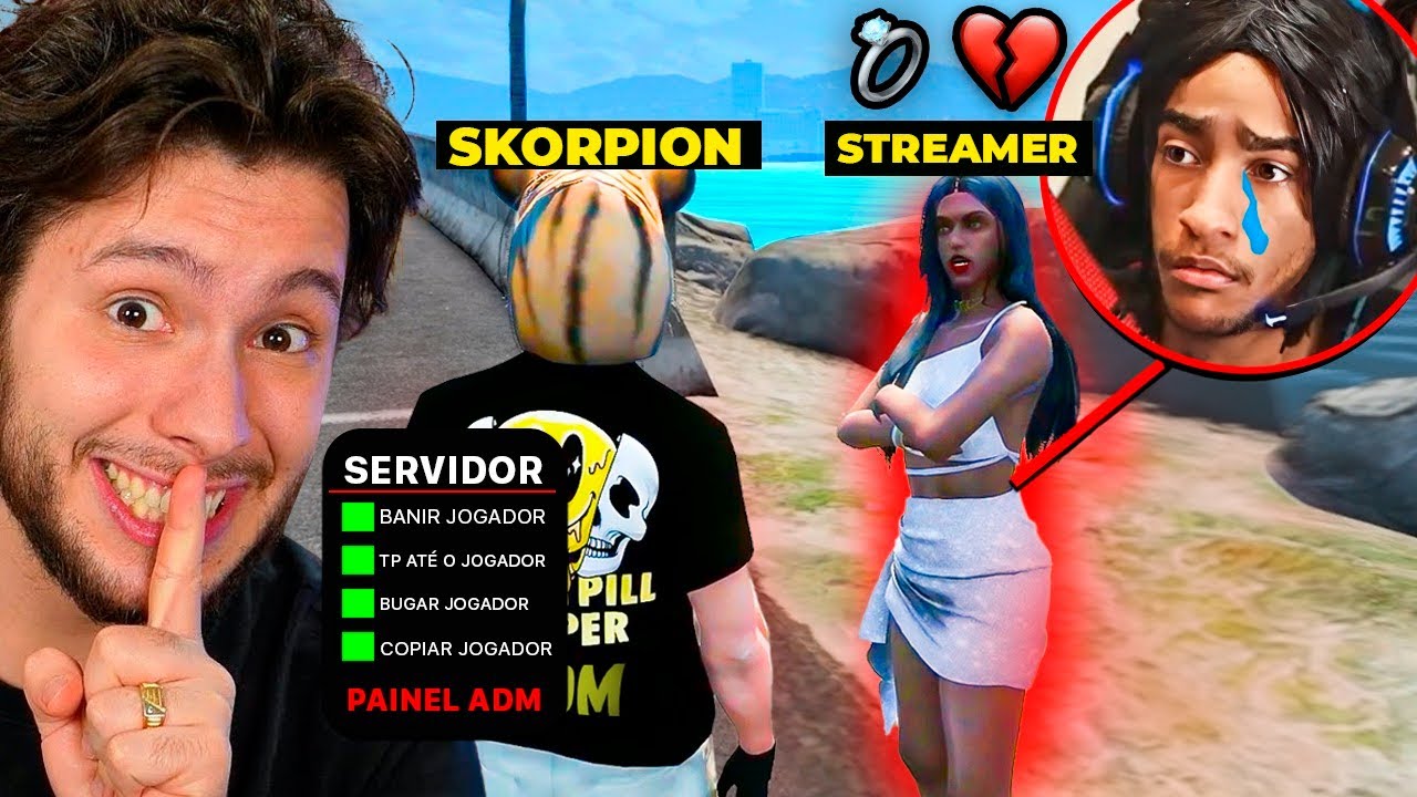 Destrui um RELACIONAMENTO E FIZ UM STREAMER CHORAR!! (GTA RP)