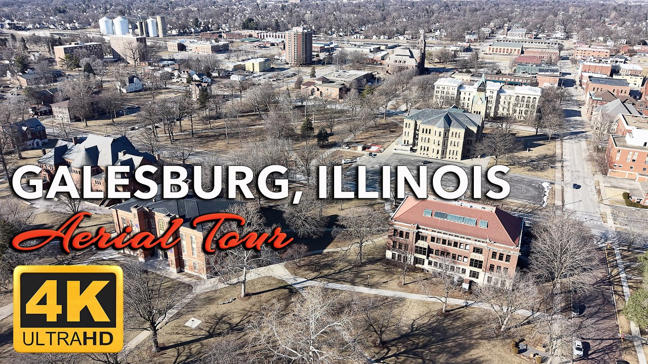 Galesburg, Illinois from Above | A City Built Around Rail and Space That Never Refilled