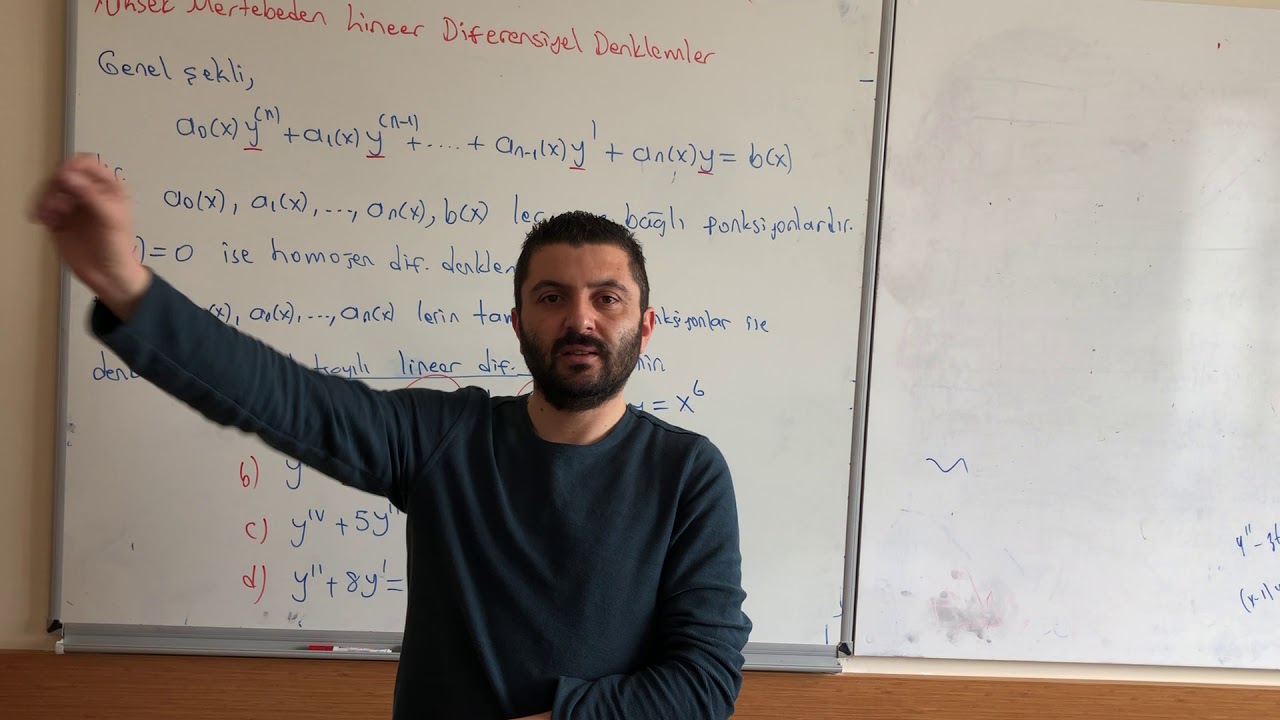 Diferensiyel Denklemler II Lineer Dif. Denklemler ve Mertebenin İndirgenmesi Metodu (Halis Bilgil)