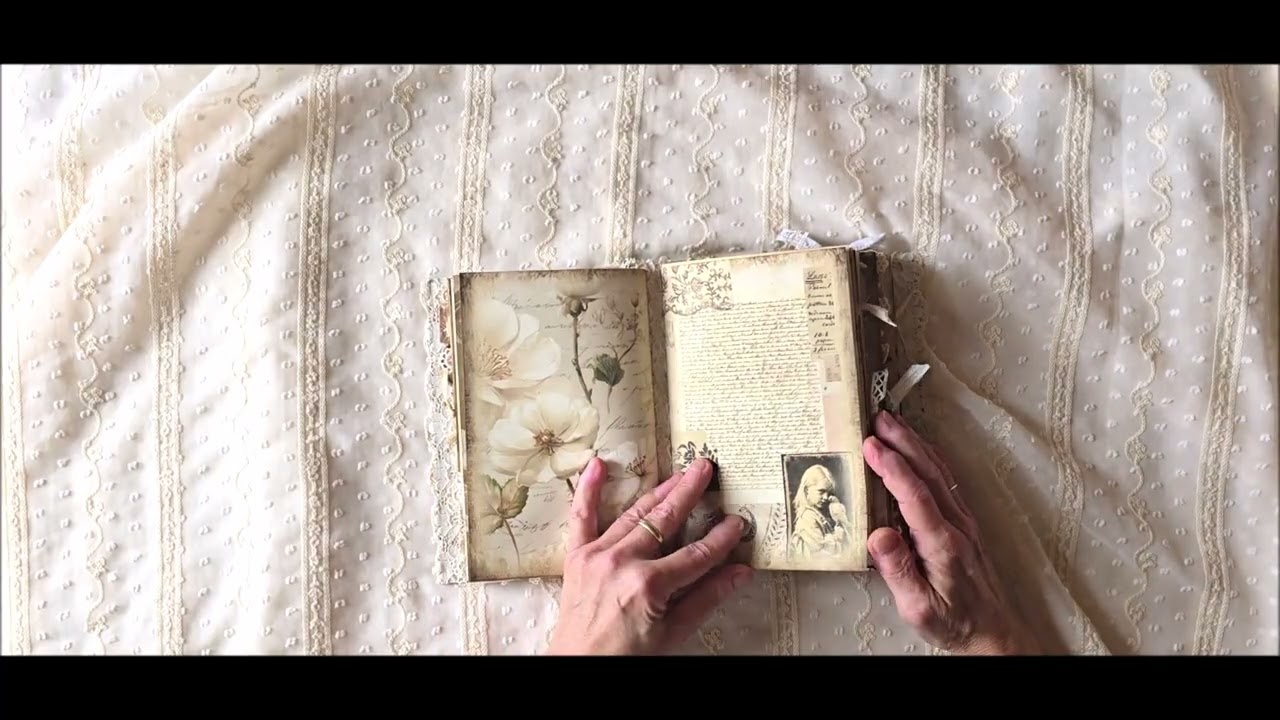 Vintage Journal mit viel alter Spitze