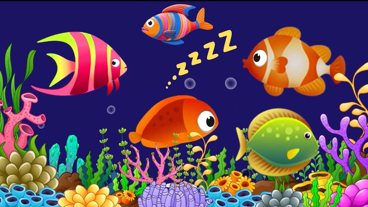 Baby Lullaby🐟Soothing fishes🐟Calming Undersea Animation🐟Aquarium #lullaby #sleepmusic #440