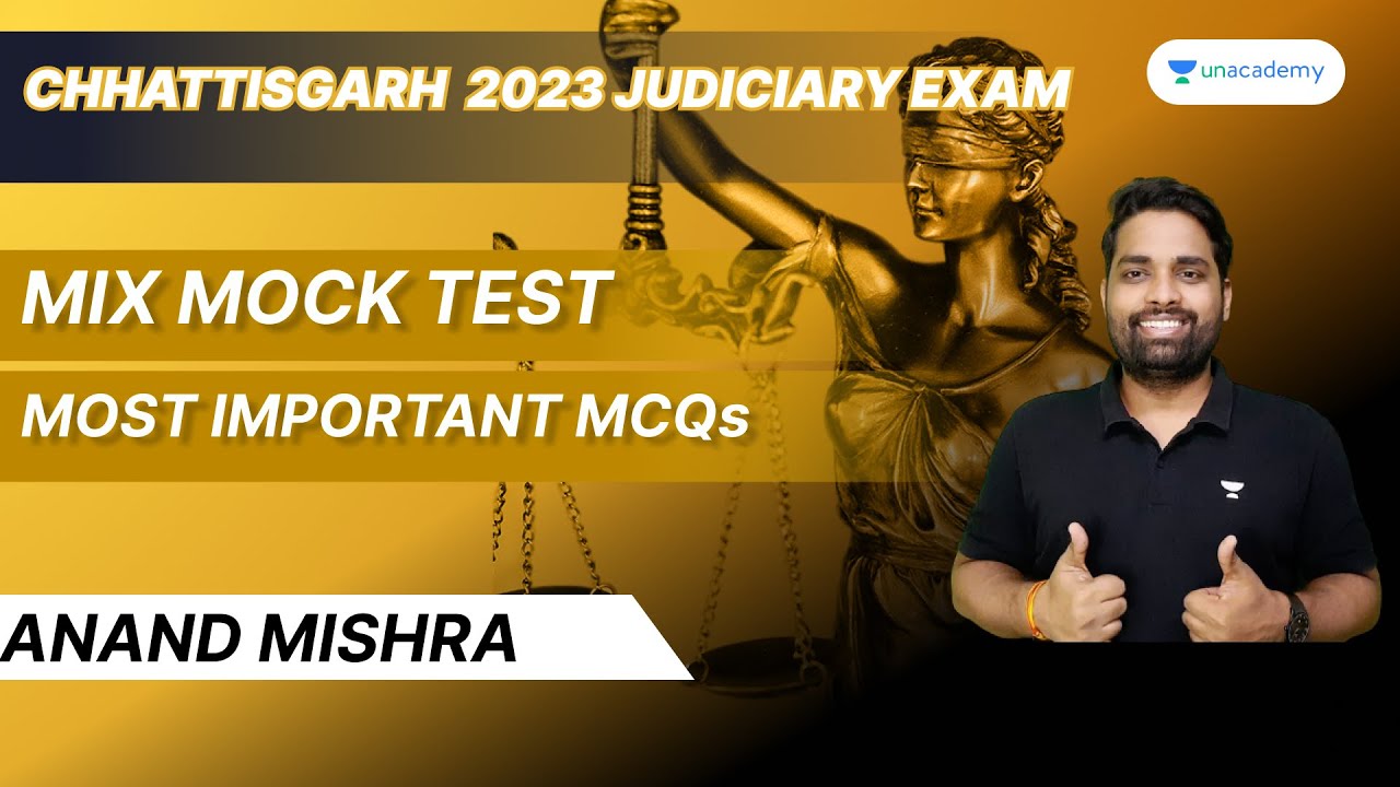 Mix Mock Test for Chhattisgarh Judiciary Exam |  Anand Mishra | Let's crack Judiciary exams