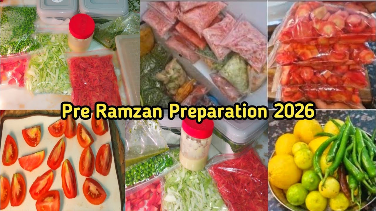 Pre Ramadan Prepration 2026 | How To Store Garlic+Lemon+Green Chilli+Pea+Carrot etc.For A Long Time 