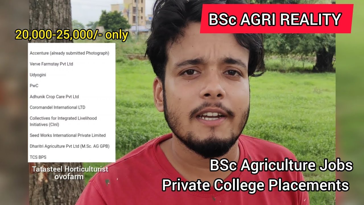 BSc Agriculture Job Reality 🥲 | BSc Agriculture Placement | BSc Agriculture Private College