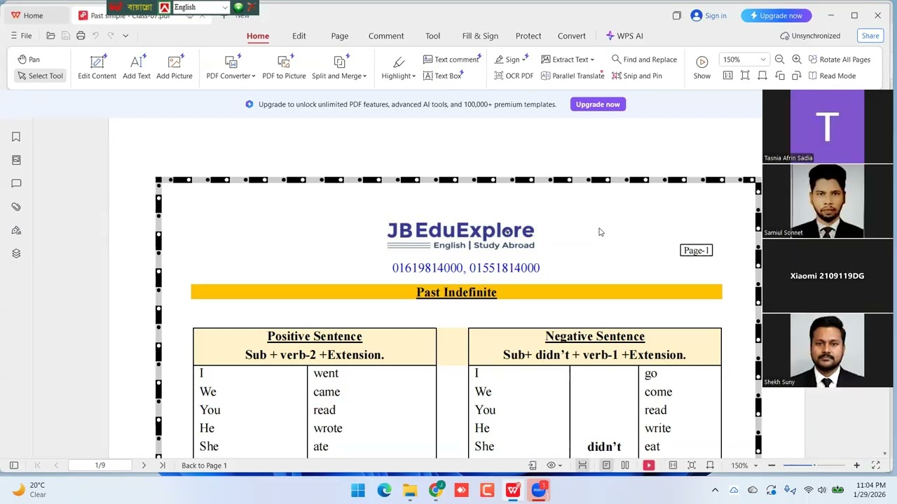 Spoken English - Batch- 34  (Class 07)