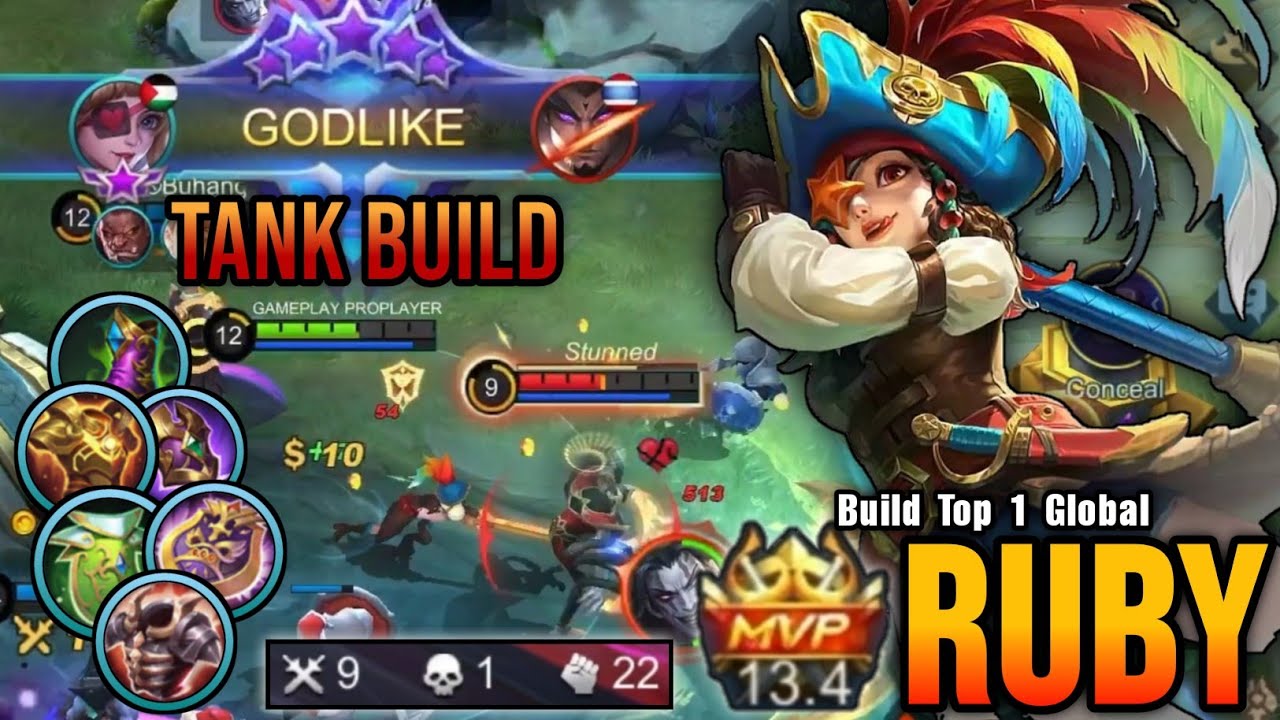 Ruby Tank Build 100% Annoying - Build Top 1 Global Ruby ~ MLBB