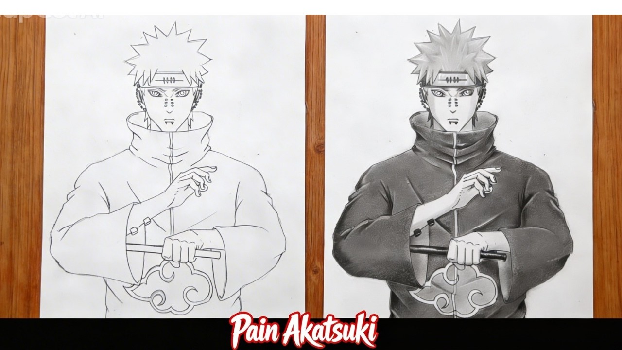 How to draw pain Akatsuki from Naruto series |step by step| #pain #akatsuki #naruto