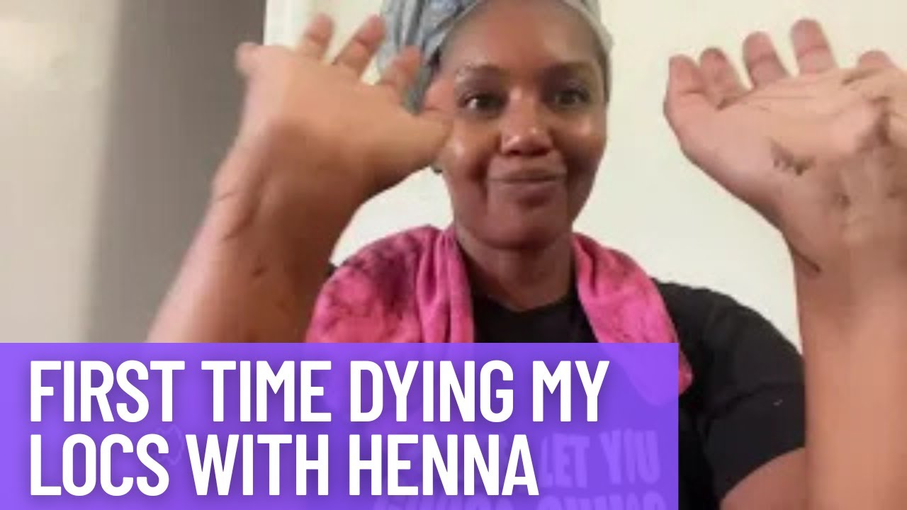 Dying my locs with henna for the first time 👀