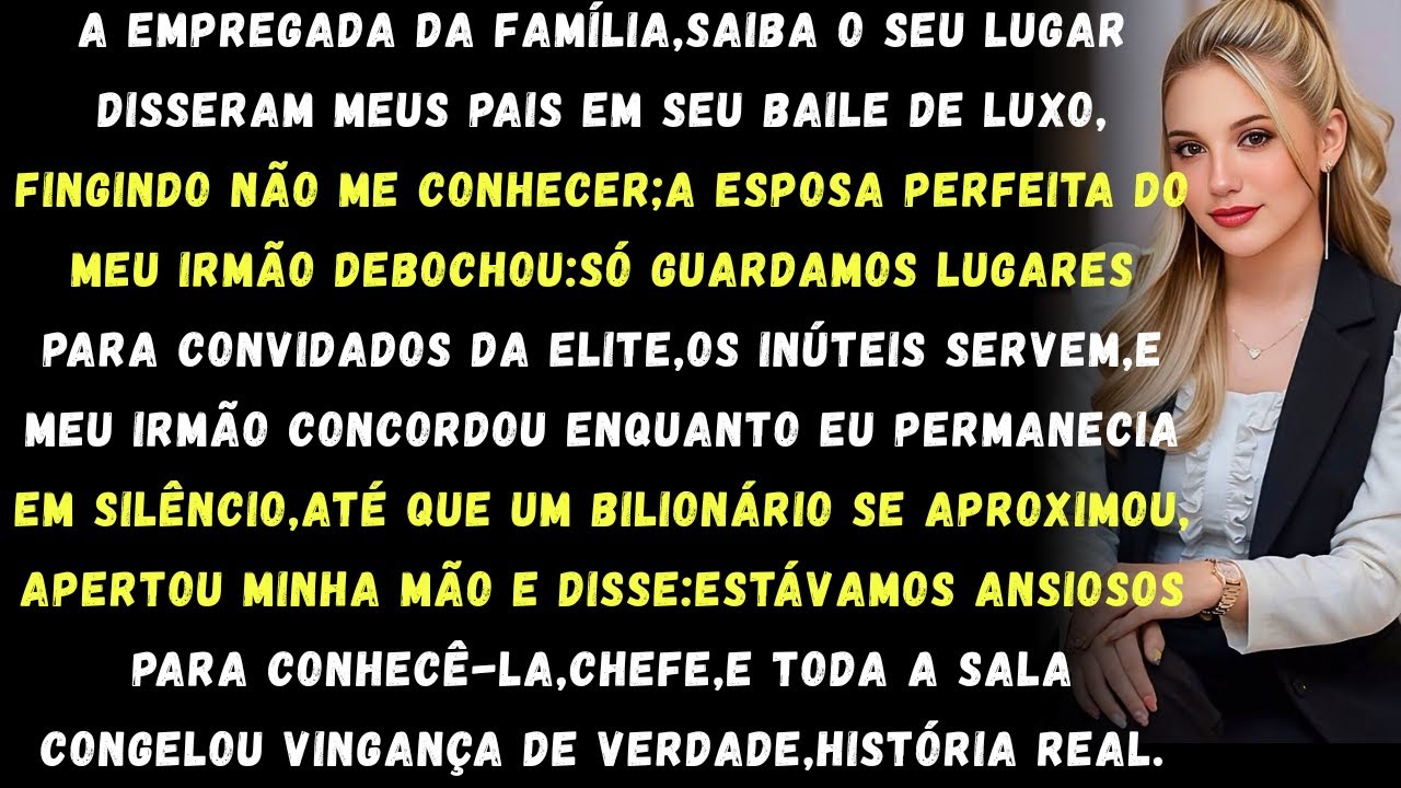 Minha família me chamava de a empregada da casa’em um baile de luxo até que um bilionário disse que