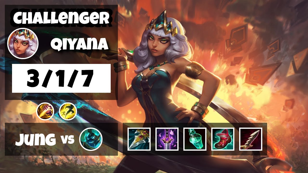 Qiyana s11 Jungle Challenger Replay (3/1/7) - NA