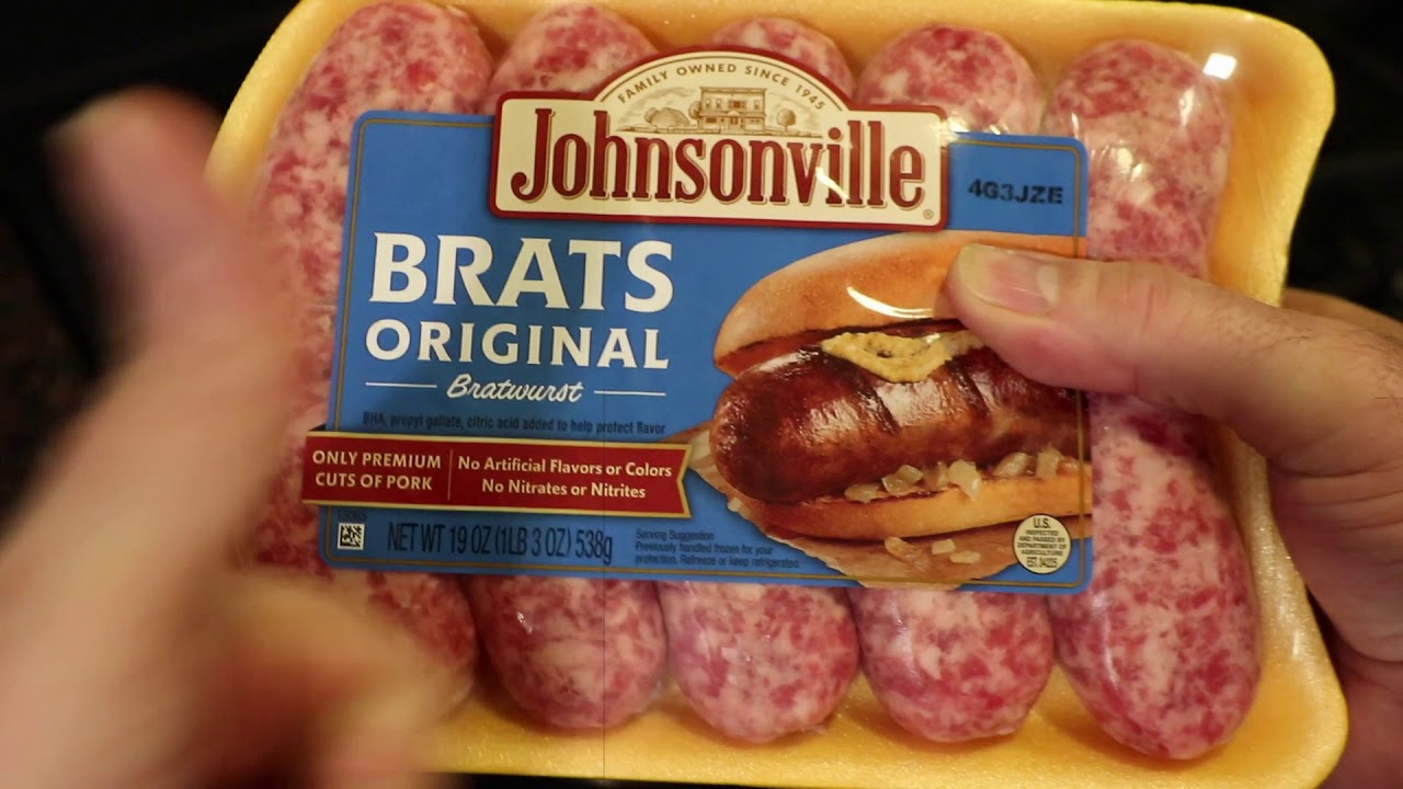 Johnsonville brats with green peppers and onions. Let's do this !!!