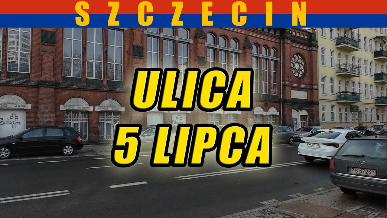 ul. 5 lipca - spacer w Szczecinie w lutowe południe. Luty 2024