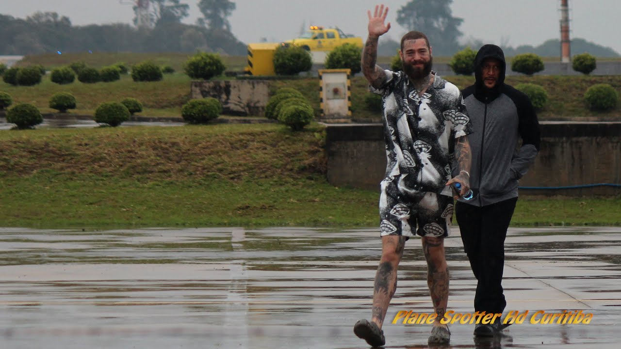 Post Malone a bordo do Gulfstream G600 em decolagem de Alta Performance a caminho do The Town Brazil