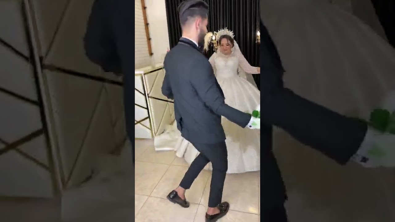 العروسه والعريس والله عملو انقلاب ف الفريست لوك 😂❤️