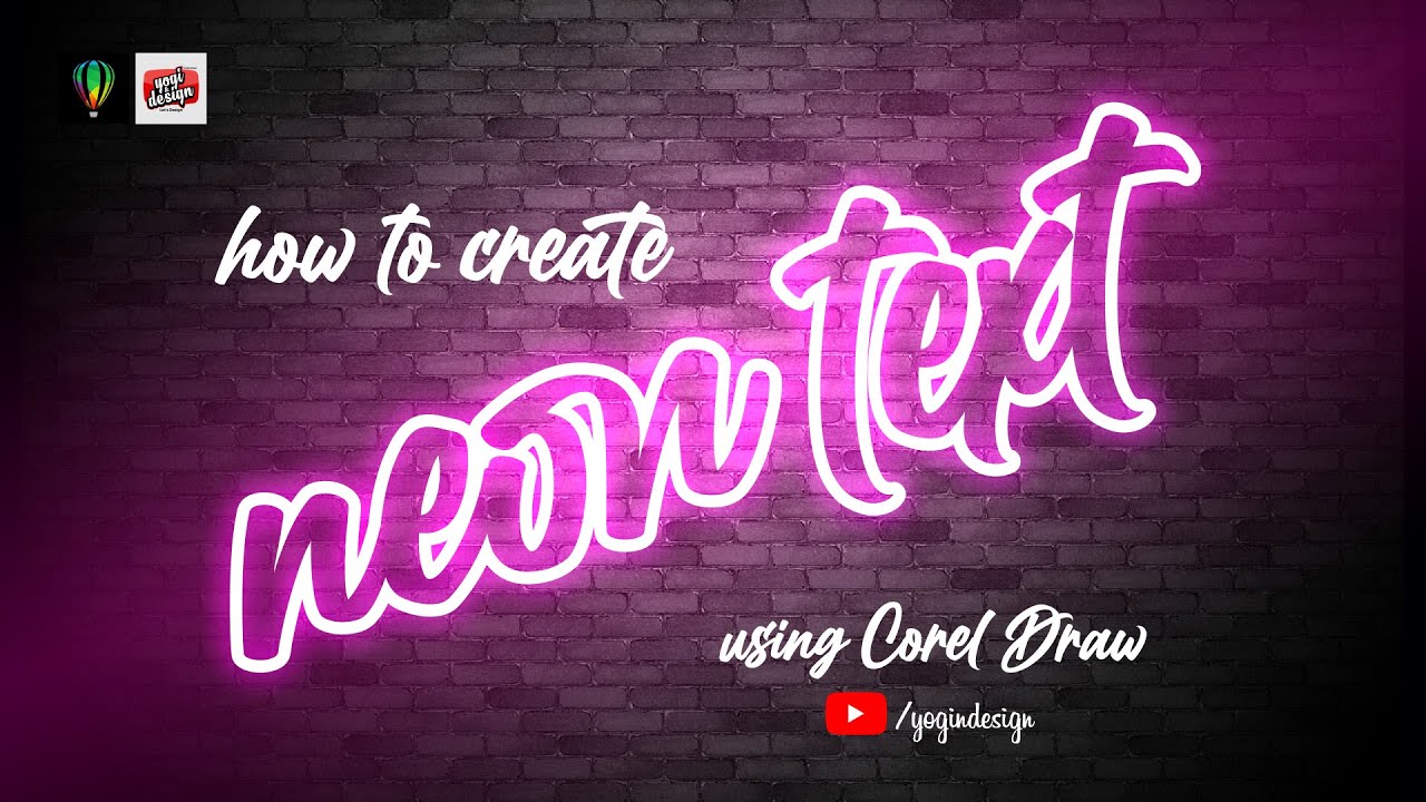 Learn how to create NEON TEXT Effect | Corel DRAW Text Effect Tutorial | tips & tricks